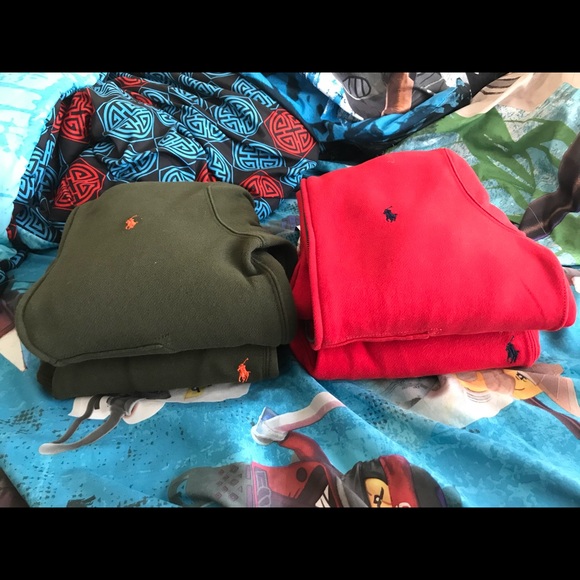 polo sweat suit olive green
